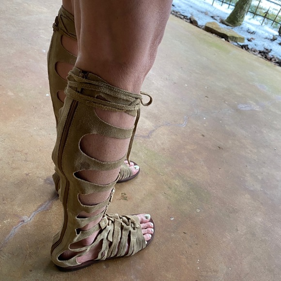Free People Gladiator Sandals Tan Strappy Sandals - Picture 7 of 12